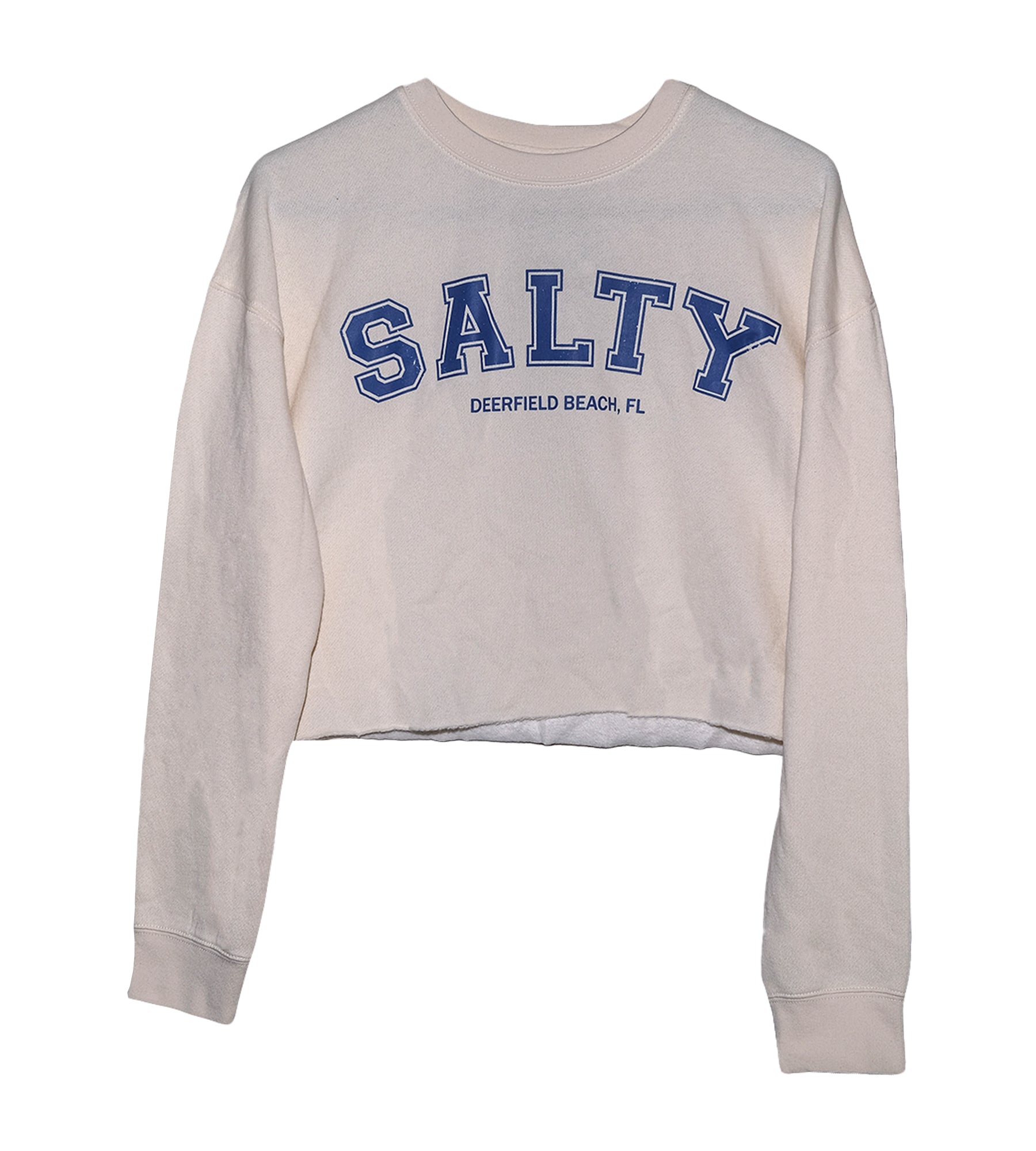 Island Water Sports Salty Crop Sweatshirt Bone-DFB XS