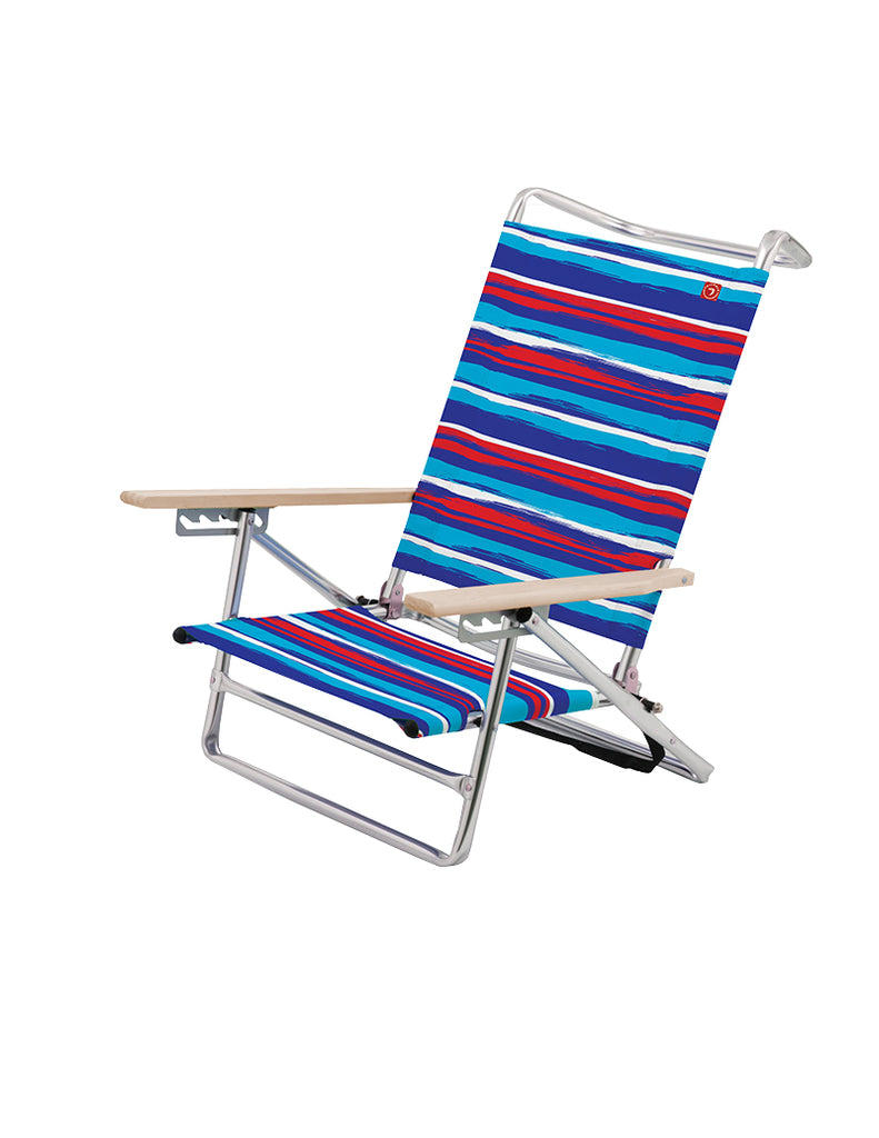 Triangle 5 Position Lay Flat Beach Chair