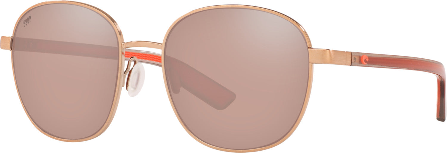 Costa Del Mar Egret Polarized Sunglasses RoseGold CopperSilverMirror 580G