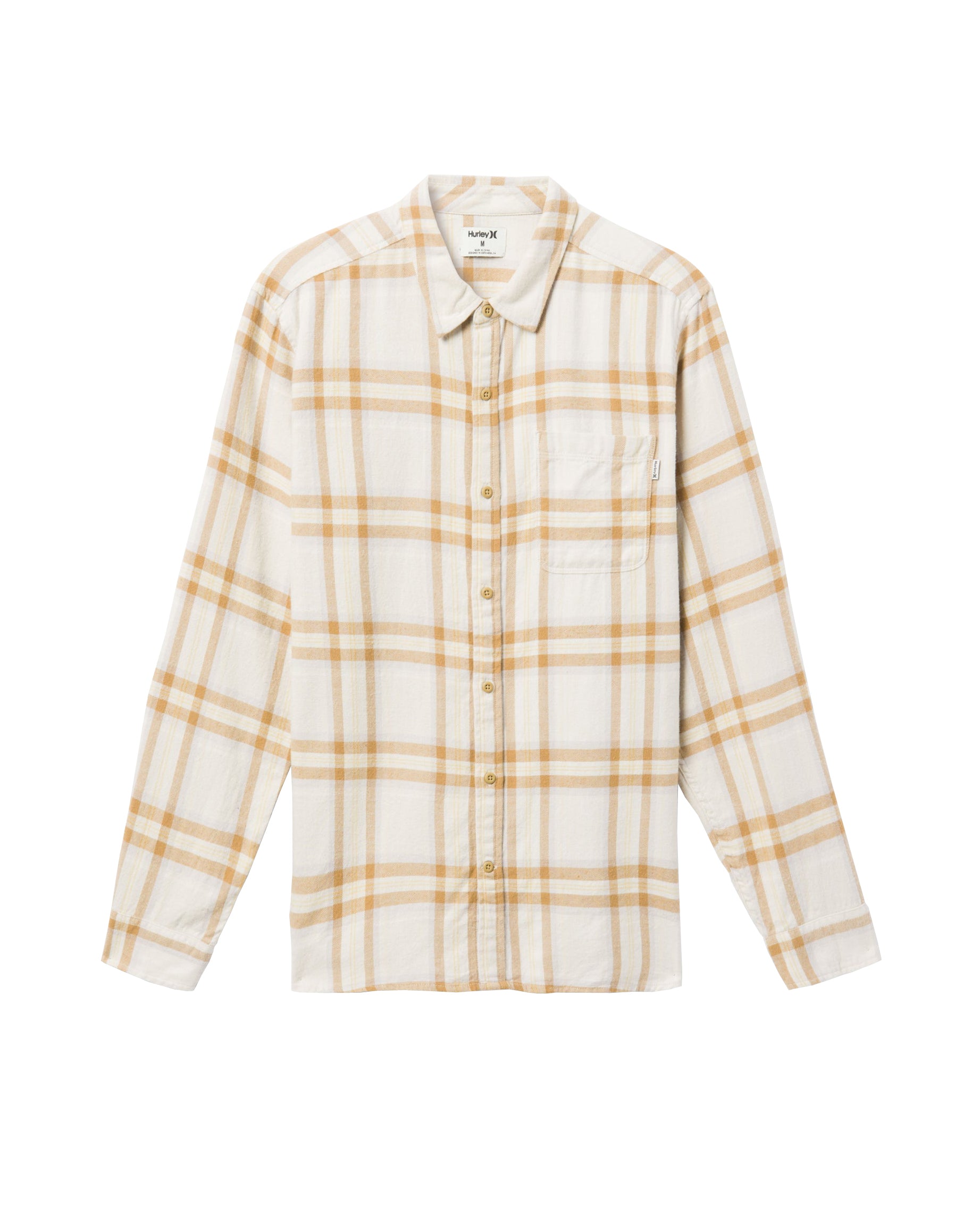 Hurley Portland Organic Flannel LS Shirt H073-Bone M