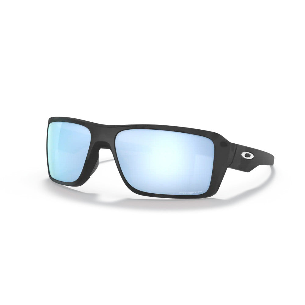 Oakley Double Edge Polarized Sunglasses MatteBlackCamo Prizm Deep Water Square