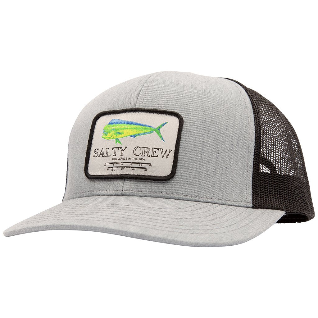 Salty Crew Mahi Mount Retro Trucker Hat HeatherGrey/Black OS