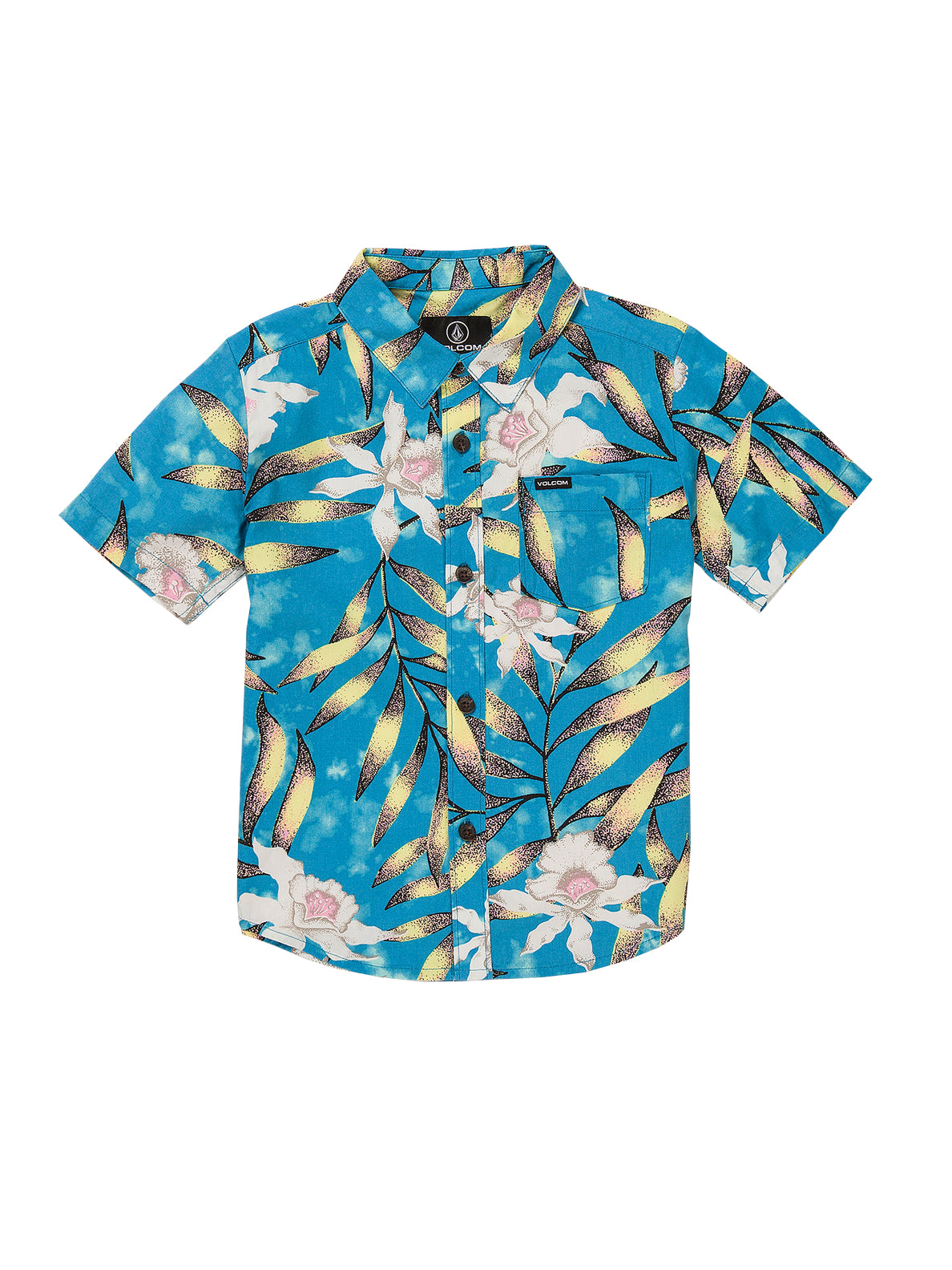 Volcom Little Boys Tropical Hideout SS Shirt MAB 7