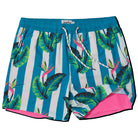 Party Pants Gulf Stripe Sport Short Turquoise XL