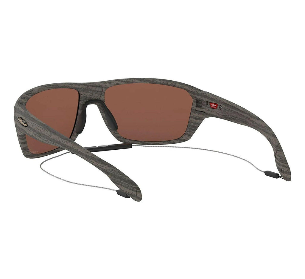 Oakley Split Shot Woodgrain Polarized Sunglasses.