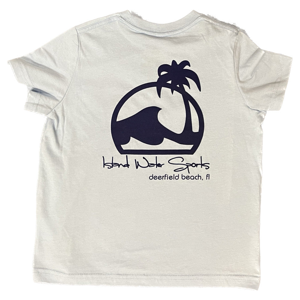 Island Water Sports Toddler Script SS Tee Black/White 4t