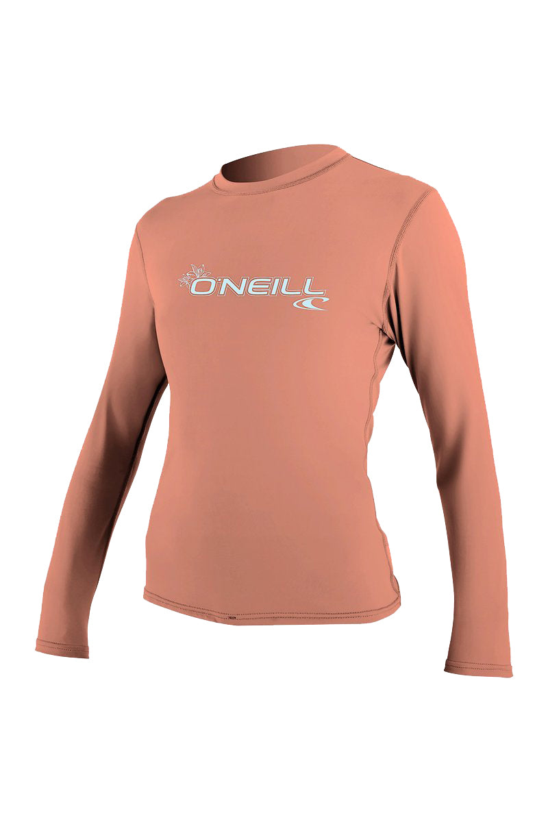 O'Neill Womens Basic UPF50 LS Sun Shirt LightGrapefruit M