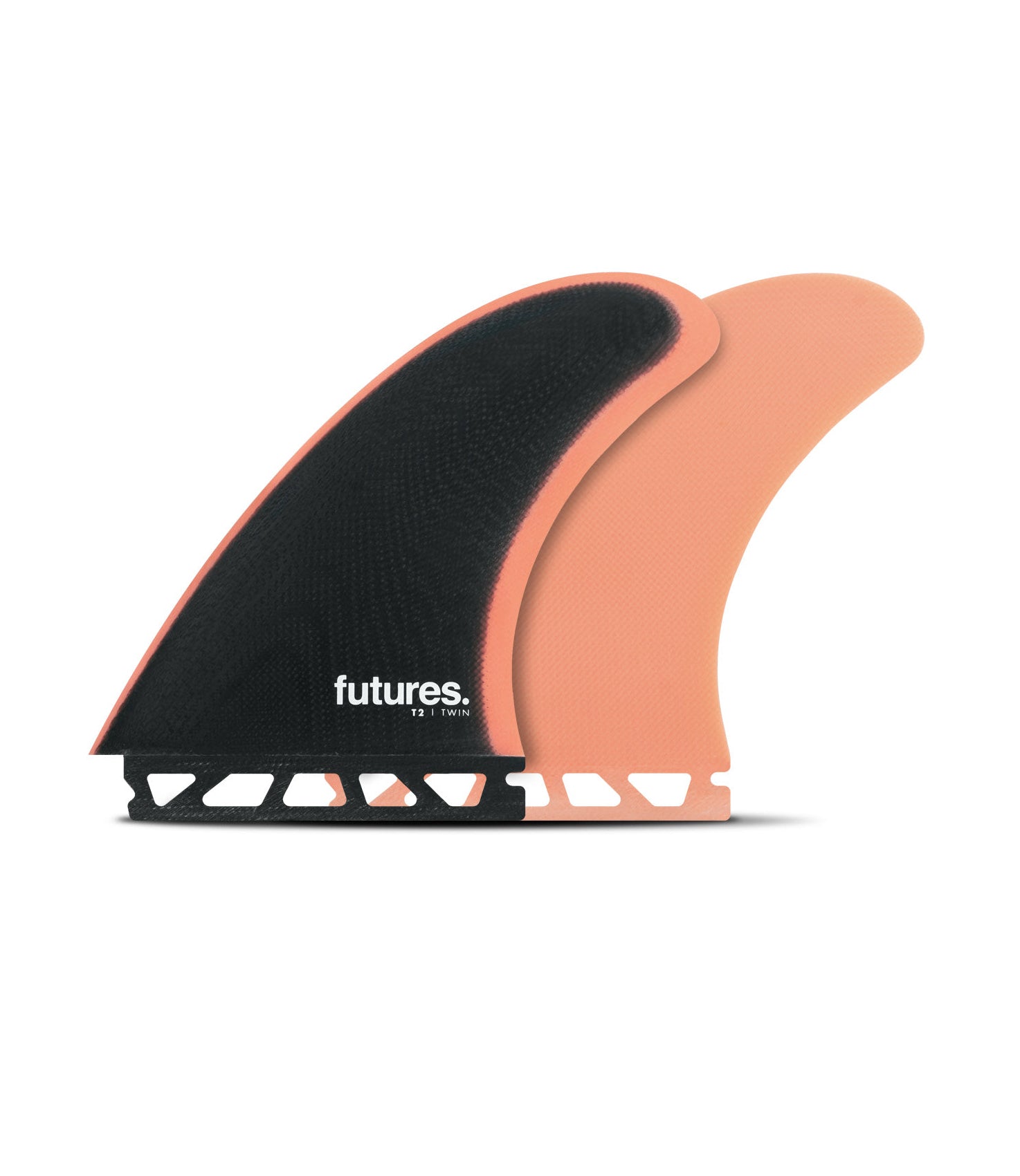 Future Fins T2 Fiberglass Twin Fin Set Indigo-Rose