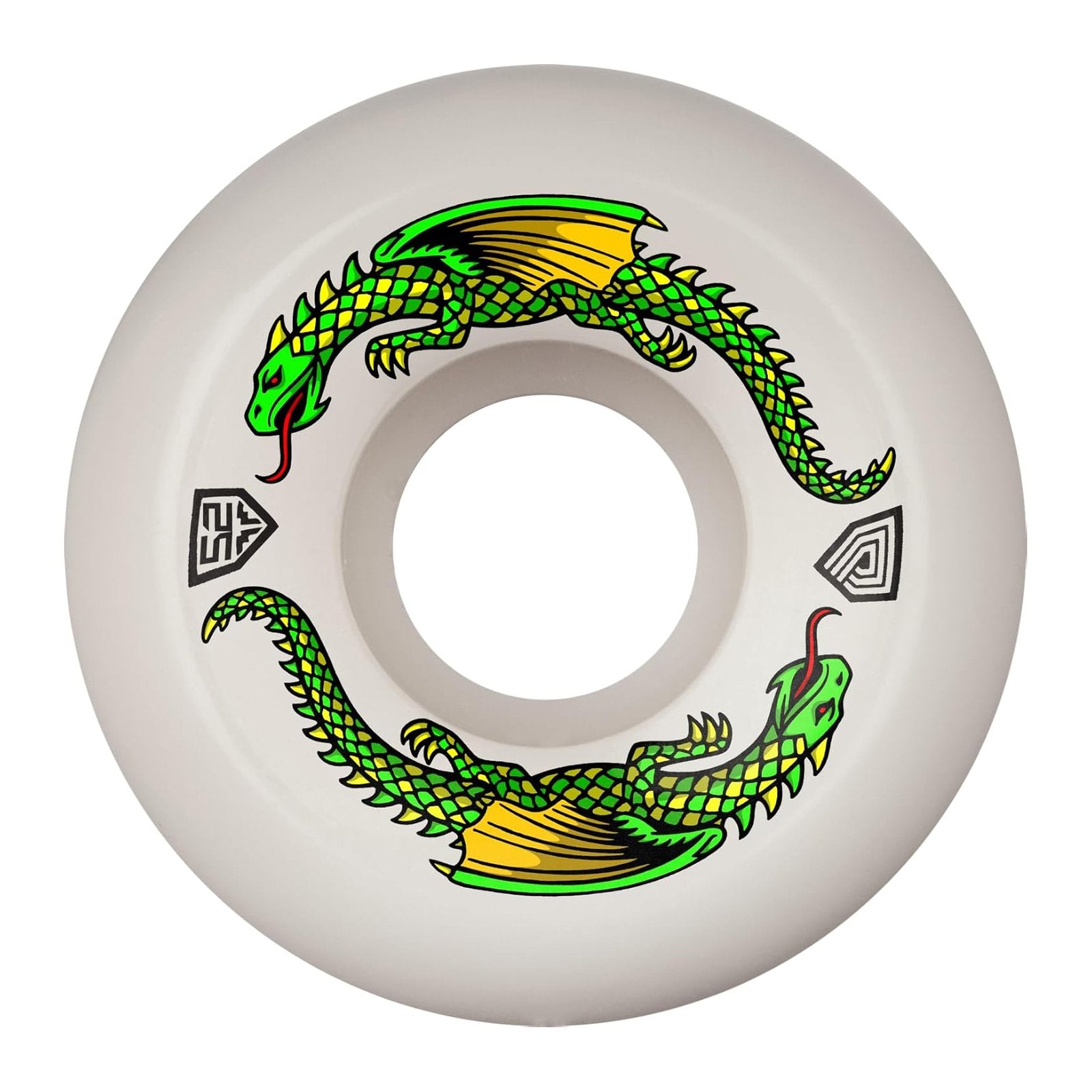 Powell Peralta Dragon Formula 93A Skateboard Wheels White 52x30 V5
