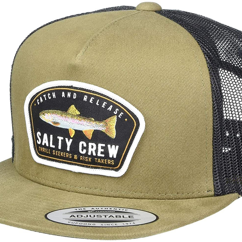 Salty Crew Catch and Release Trucker Hat Loden OS