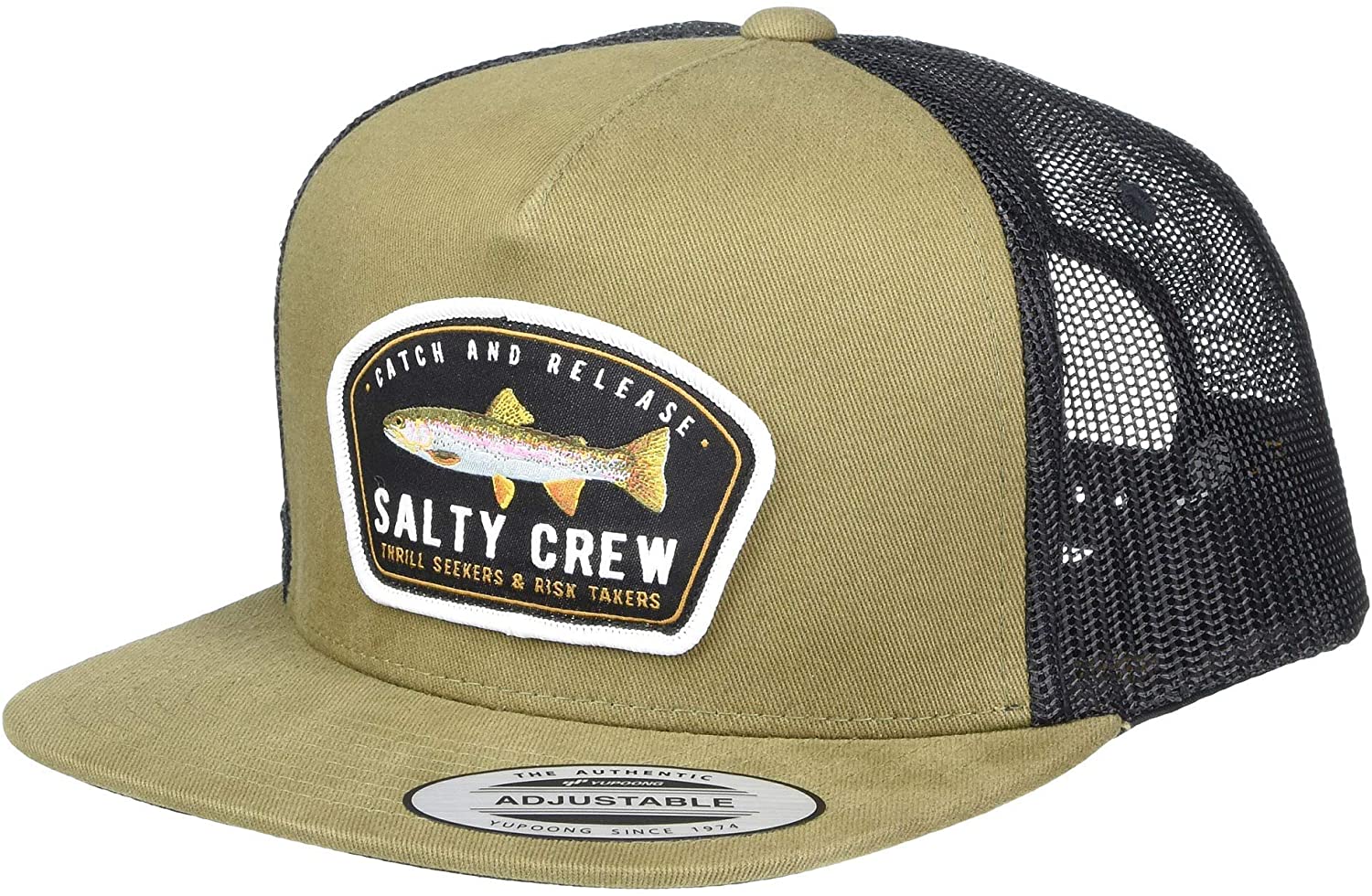 Salty Crew Catch and Release Trucker Hat Loden OS