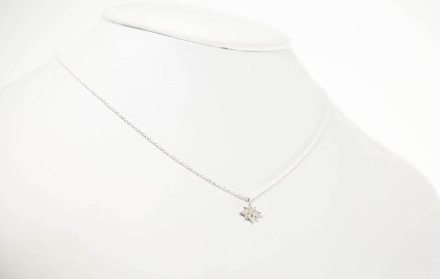 Silver Girl North Star Necklace Silver