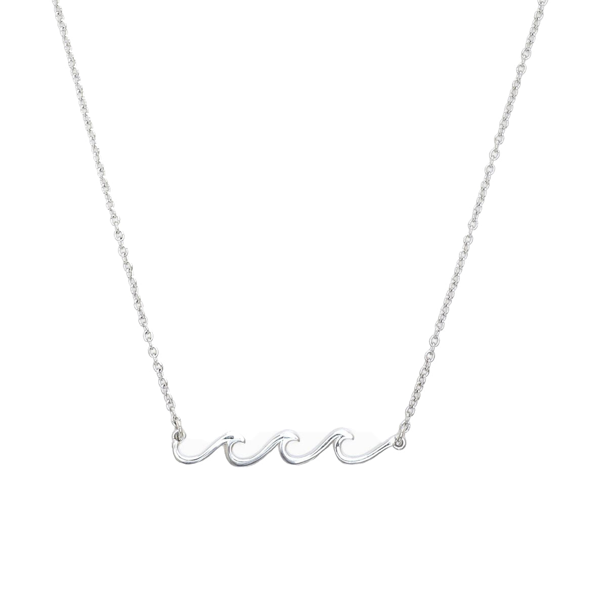 Puravida Delicate Wave Necklace Silver