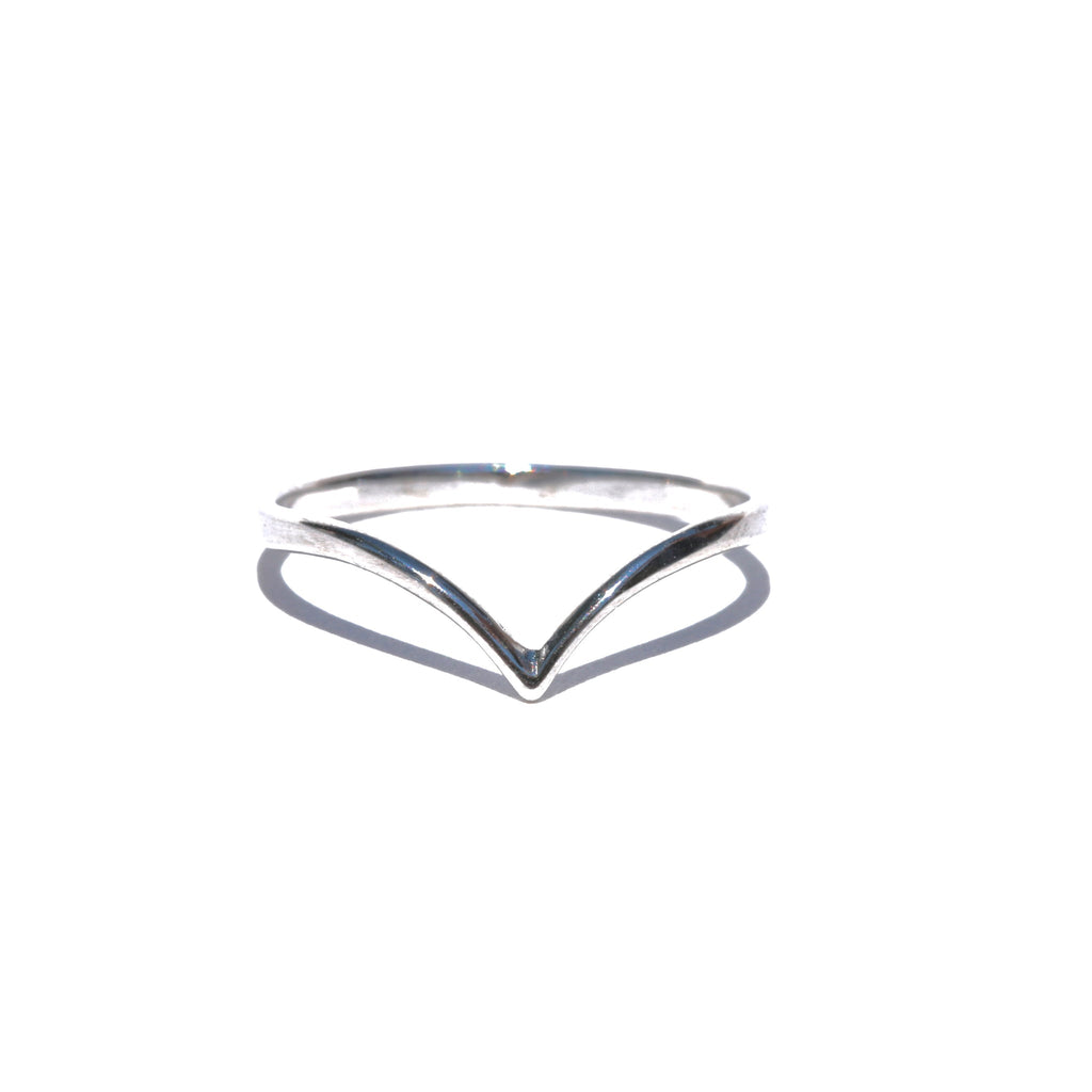 Silver Girl Chevron Ring  Silver 8