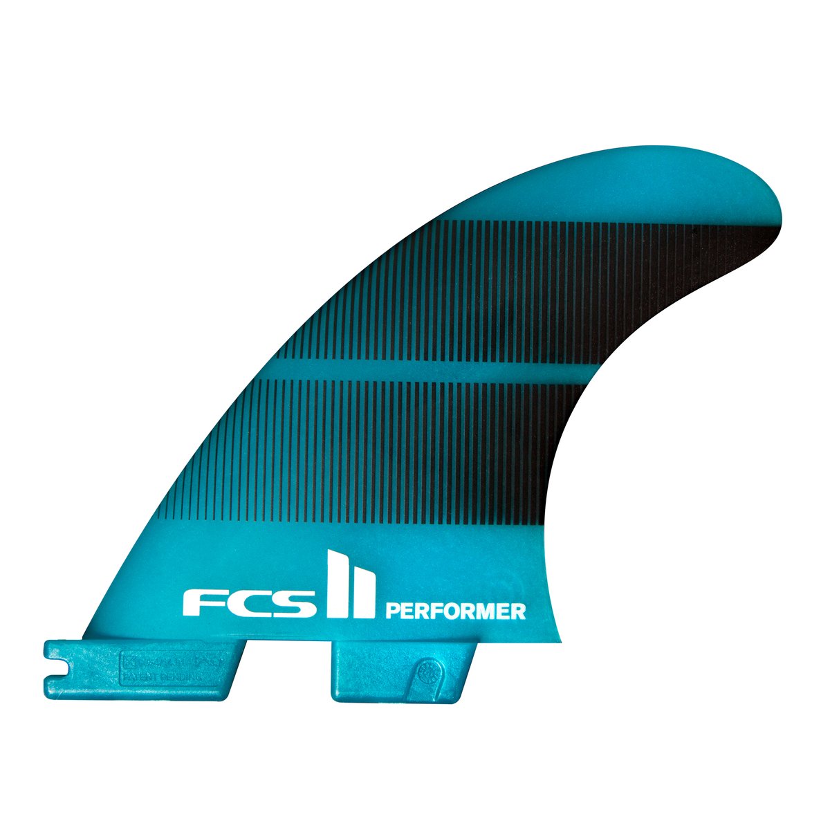 FCS 2 Performer Neo Glass Tri-Fin Set Teal Gradient XS