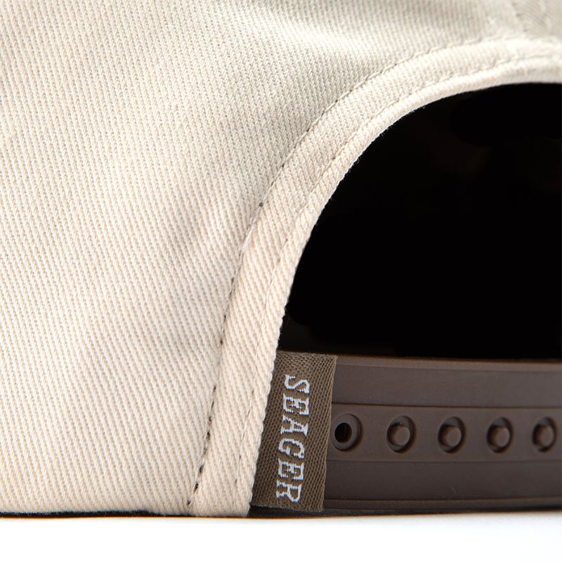 Seager Branded Snapback Hat CreamBrown OS