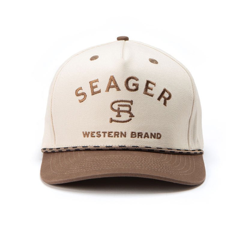 Seager Branded Snapback Hat CreamBrown OS