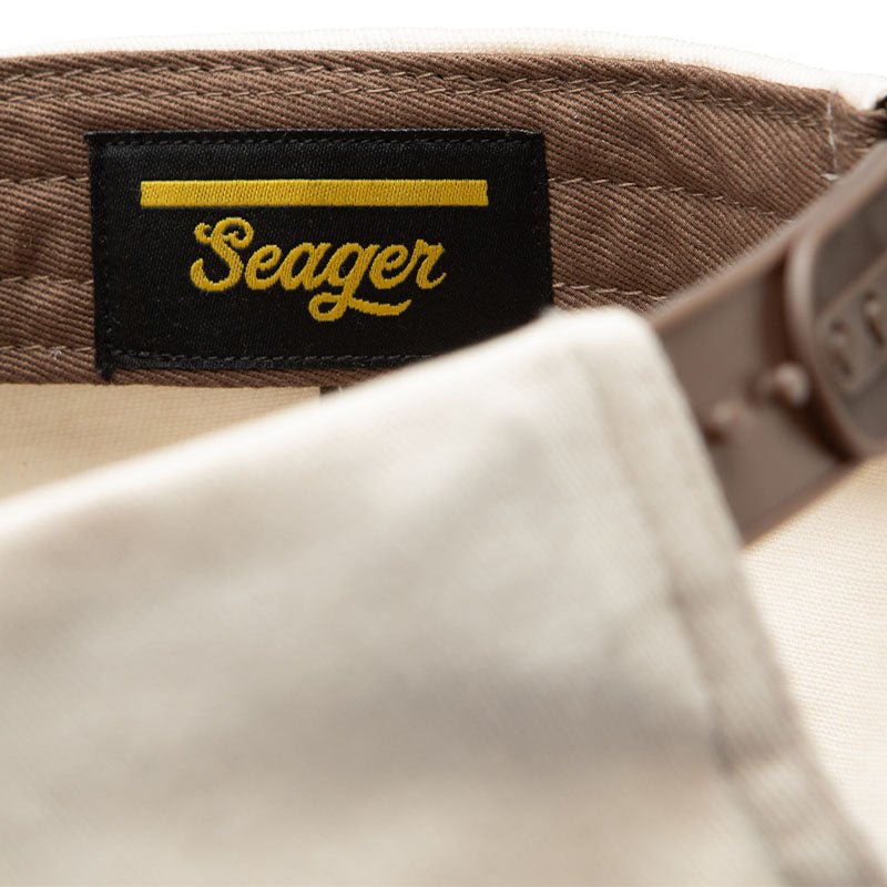 Seager Branded Snapback Hat CreamBrown OS