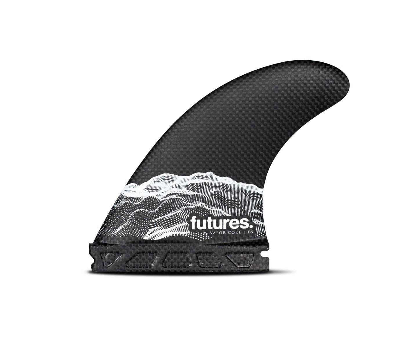 Future Fins F6 Vapor Core Thruster Fins Carbon-White Medium