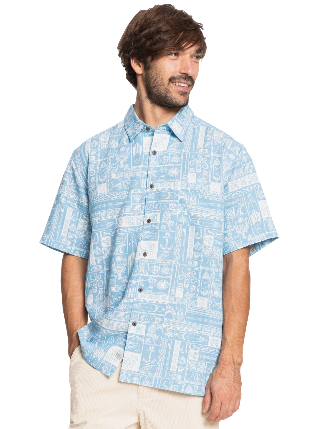 Quiksilver Watermens Total Island SS Woven BHC6 L