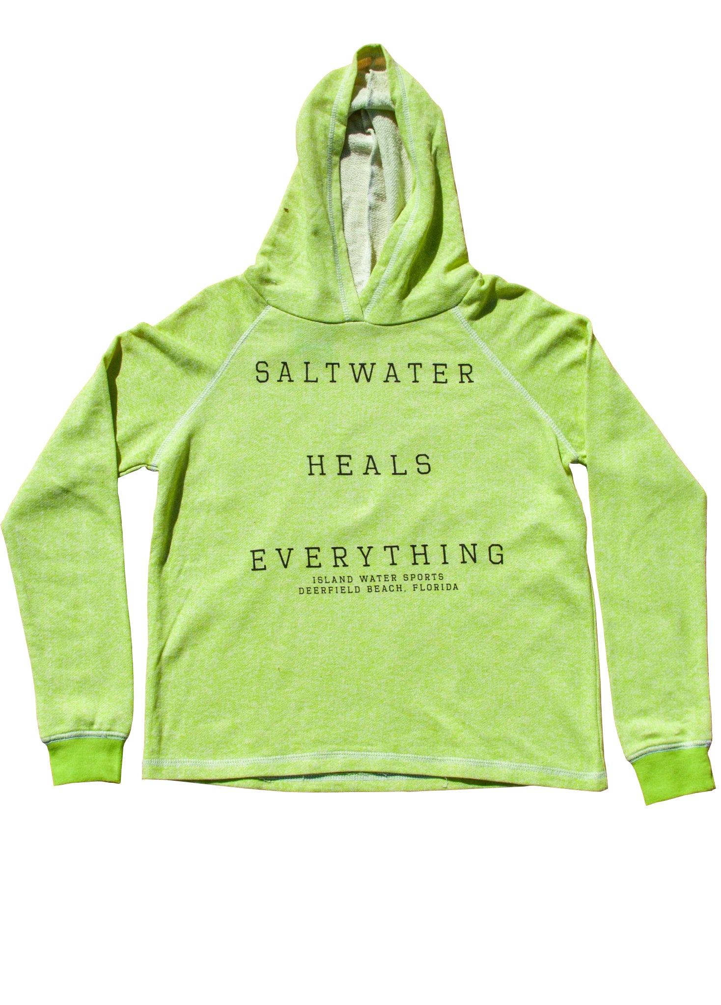 Island Water Sports Saltwater Heals Everything Terry Boxy Pullover Hoodie CC3007 Lime XL