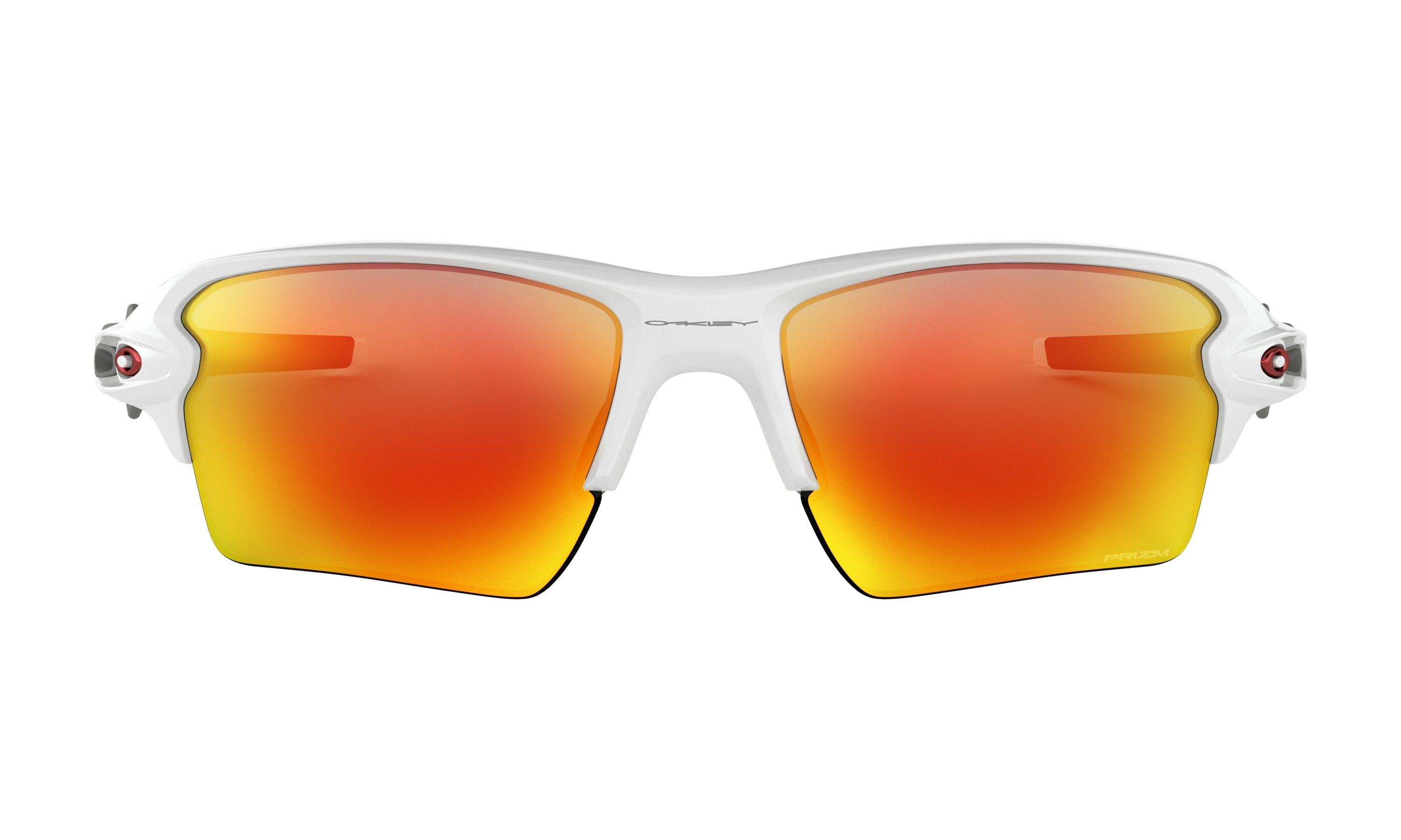 Oakley Flak 2.0 XL Sunglasses Polished White Prizm Ruby Sport
