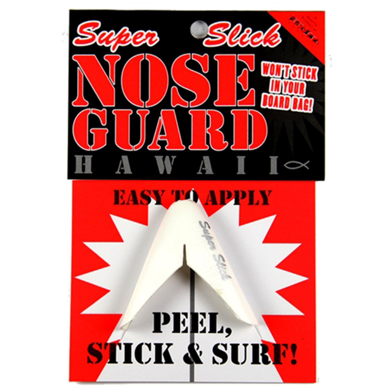 SurfCo Old School Nose Guard Super Slick White