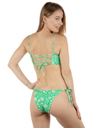 HURLEY POP BLOOMS BANDEAU OTS TOP GRASS XL