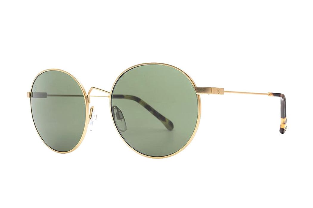 Electric Hampton Sunglasses Light Gold Grey Round