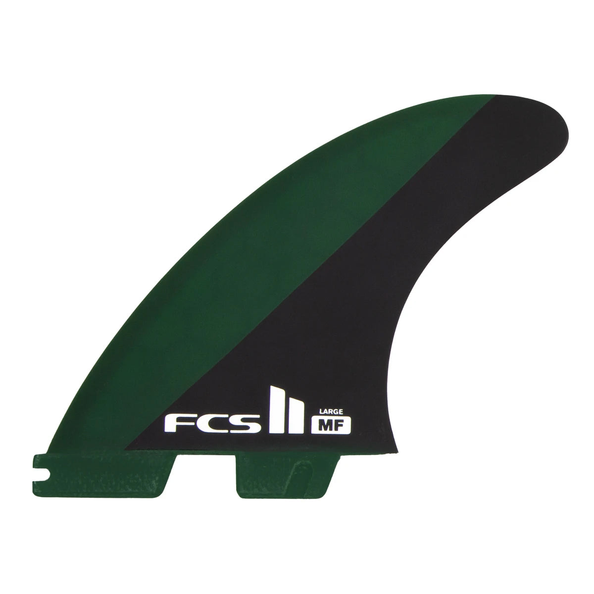 FCS 2 MF PC Tri-Fin Set Black-Olive L | Island Water Sports