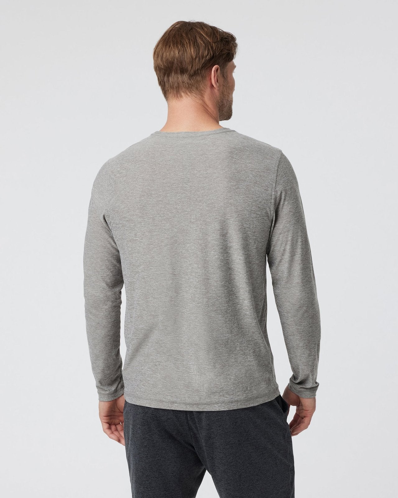 Vuori LS Strato Tech Tee HTG-HeatherGrey XXL