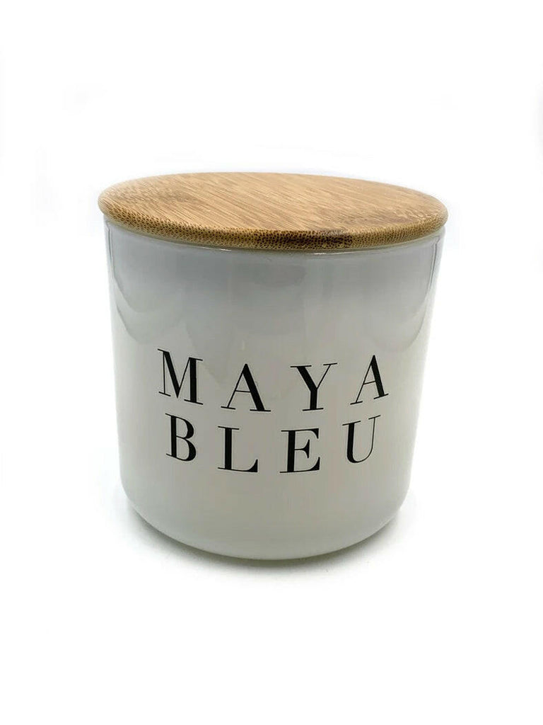 Maya Bleu Shark Tooth Candle White 16oz.