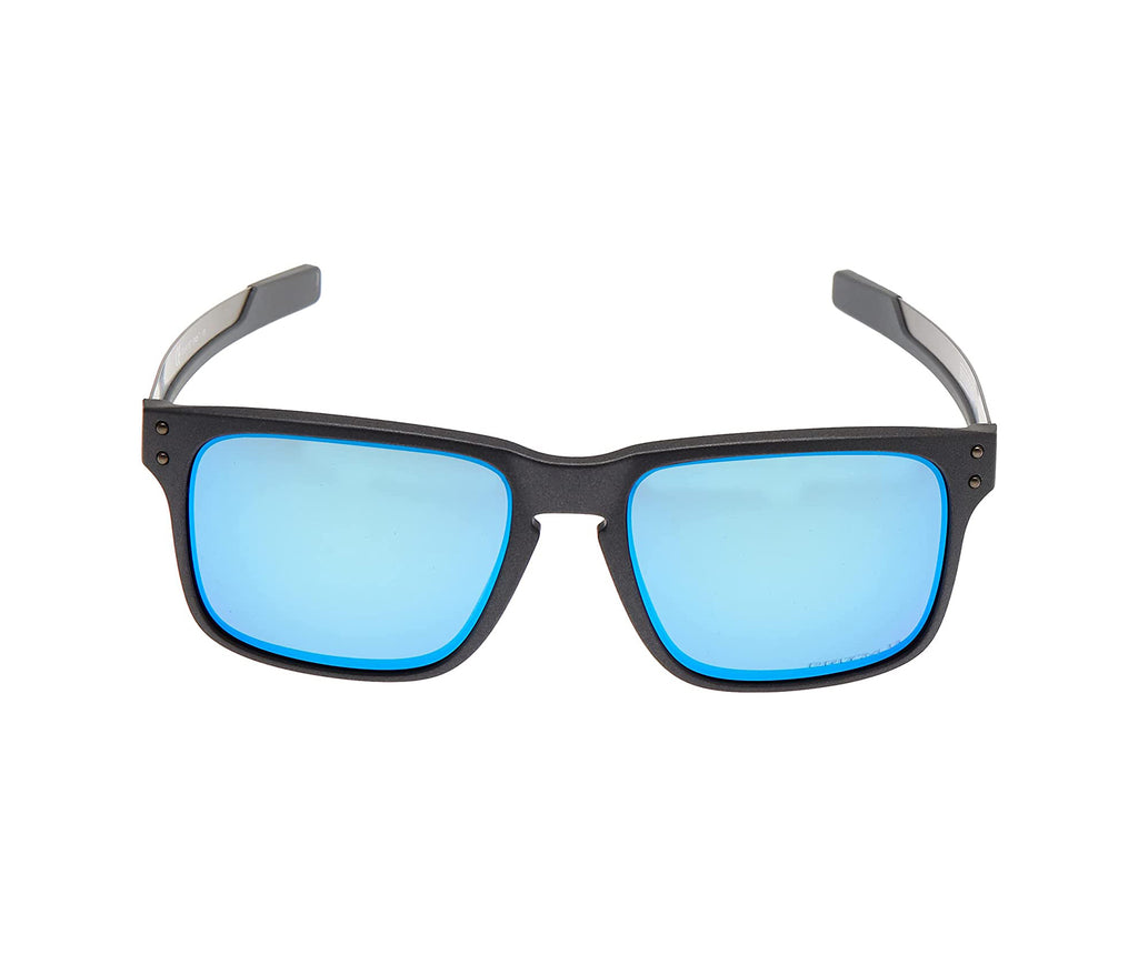 Oakley Holbrook Mix Polarized Sunglasses Steel PrizmSapphire Square
