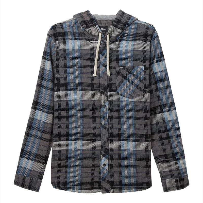 O'Neill Clayton Hooded Flannel GRA-Graphite S