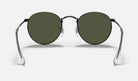 Ray Ban Round Metal Polarized Sunglasses Black G-15Green Round
