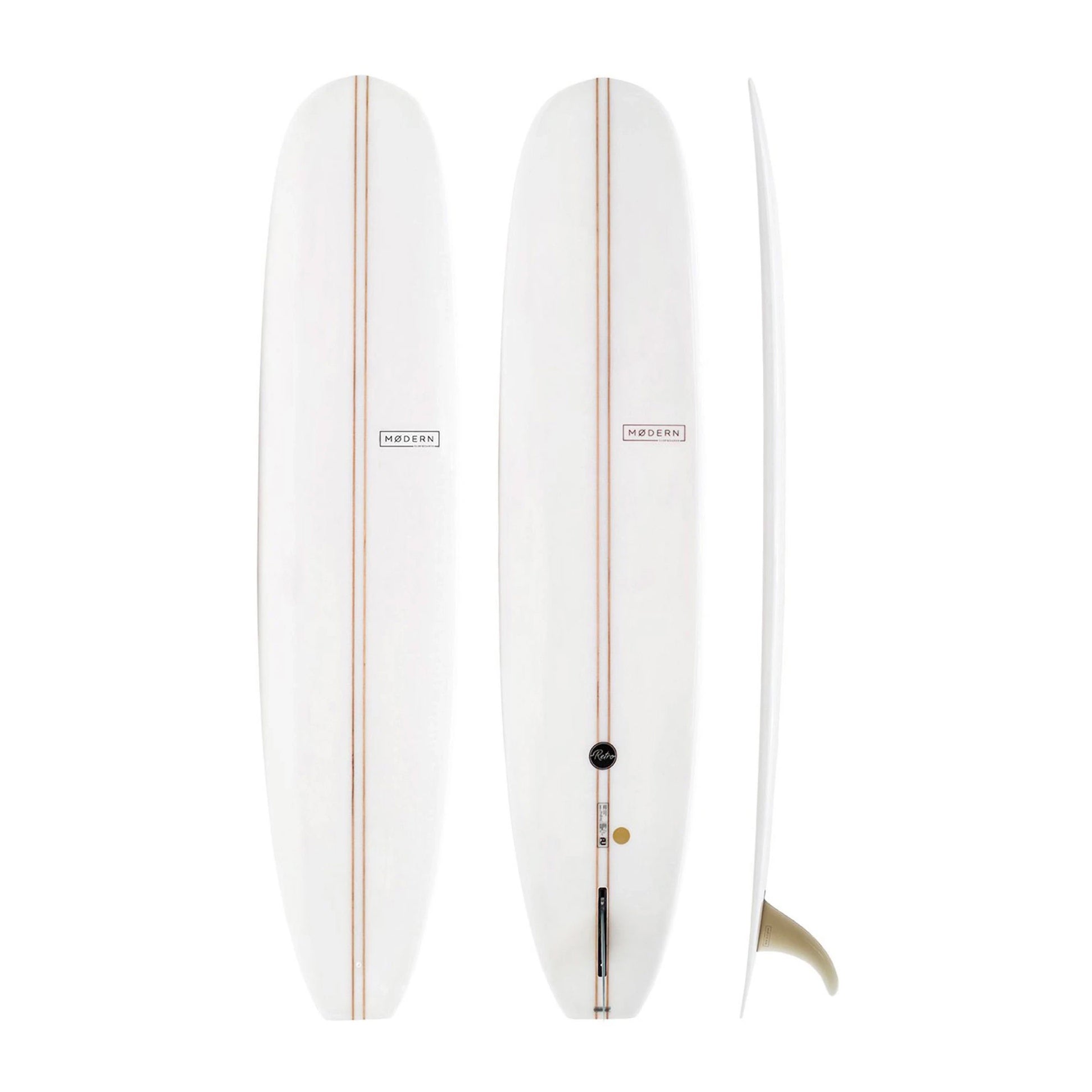 Modern Surfboards Retro Longboard Double Stringer Clear 9ft1in