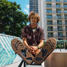 Reef Fanning Mens Shoe Black-Silver 12