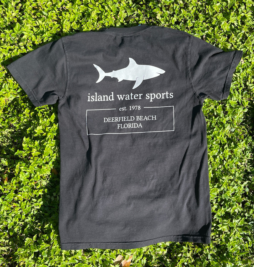Island Water Sports Vintage Shark Pocket S/S Tee Black/White S