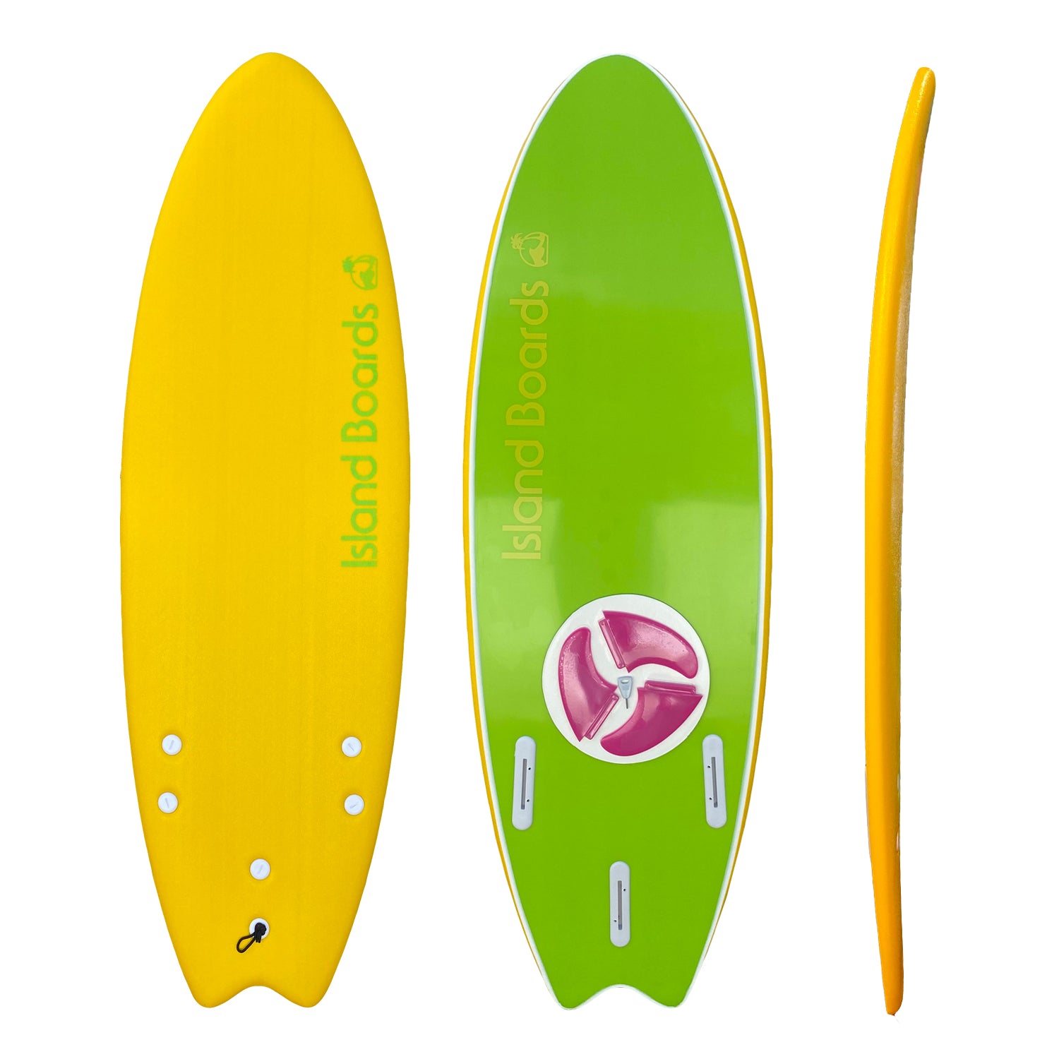 Island Water Sports Swallow Tail Softtop Surfboard Yellow 6ft0in