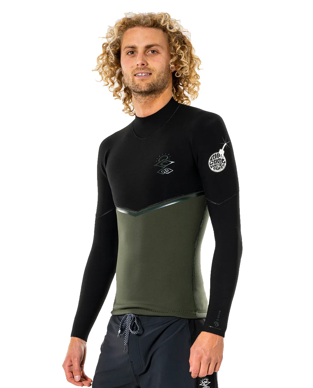Rip Curl E-Bomb 1.5mm LS GBS Wetsuit Jacket 0058-Olive S