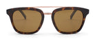 Otis Non Fiction Polarized Sunglasses MatteDarkTort TropicalBrown Square