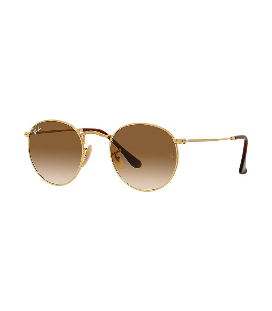 Ray Ban Round Metal Sunglasses Gold ClearGradientBrown Round