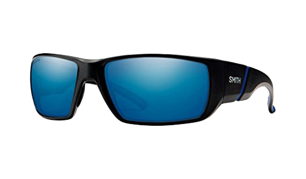 Smith Transfer Sunglasses Matte Black Blue Mirror Chromapop