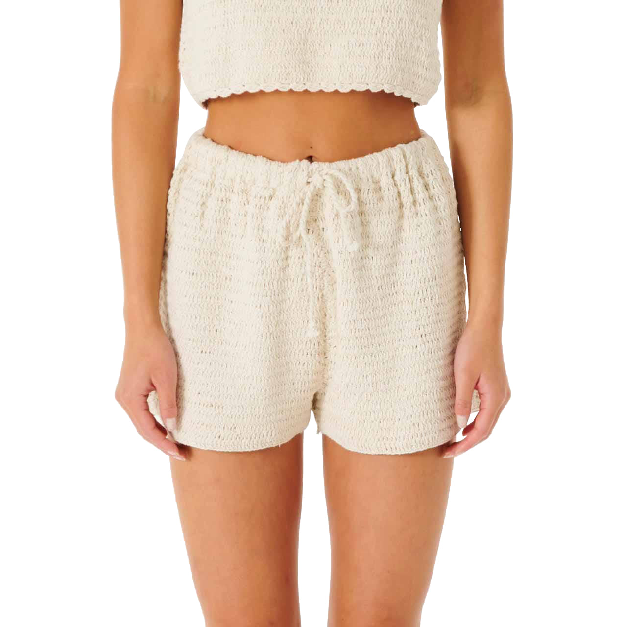 Rip Curl Oceans Together Crochet Short OFF WHITE XS