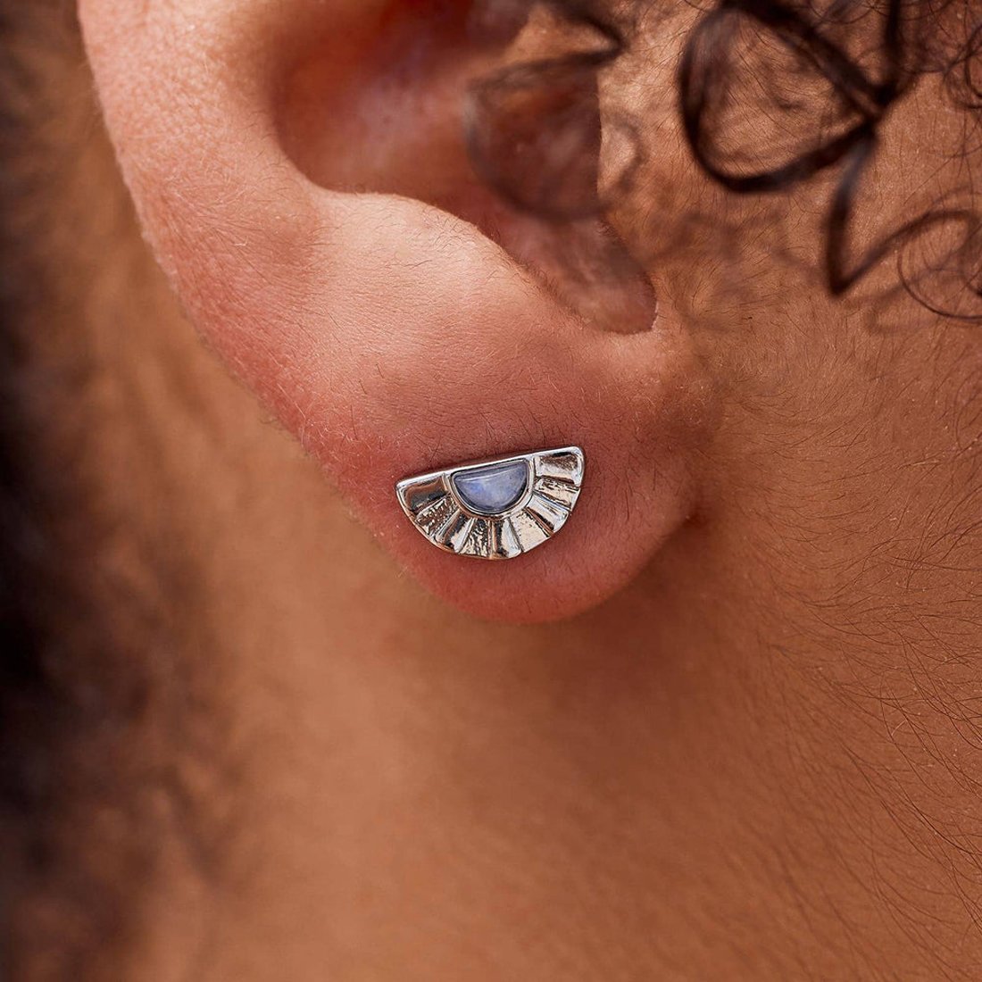 Pura Vida Pacifica Stud Earrings Silver OS