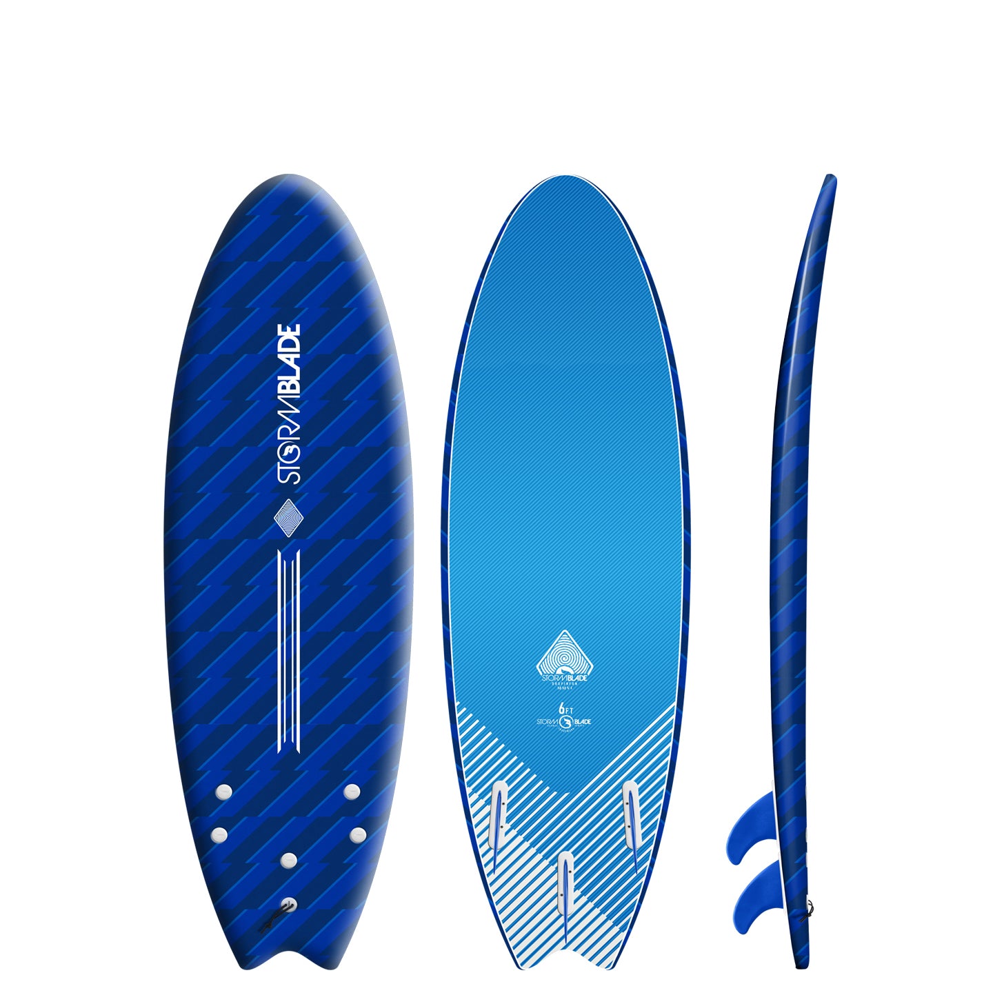 Storm Blade Swallow Tail Surfboard Blizzard Navy 6ft0in