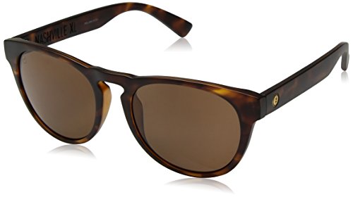 Electric Nashville XL Polarized Sunglasses Matte-Tort Ohm-Bronze Round