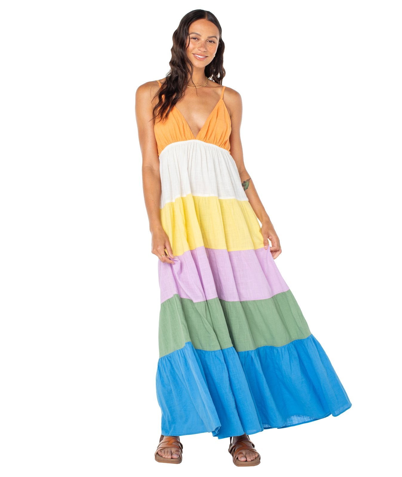 Roxy Honolulu Glow Maxi Dress MUL M