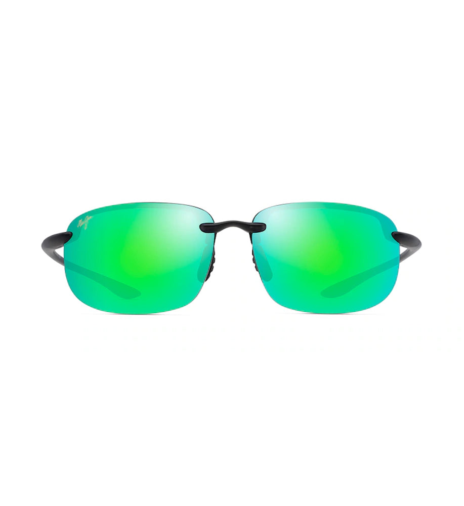 Maui Jim Hookipa XL Poalrized Sunglasses MatteTransGrey MauiGreen