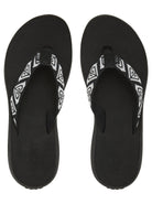 Roxy Lizzie Web Womens Sandal BKW-Black-White 8